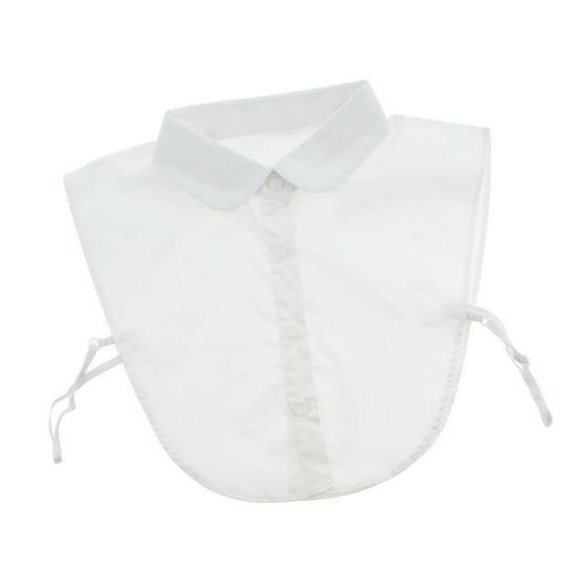 Esquirla Faux Col Demi-Chemise Blouse Détachable Collier Ras du Cou pour Femmes - Col Carré Blanc