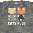 thumbnail image 4 of Inktastic Cats Rule with Cat Heads Boys or Girls Baby Bodysuit, 4 of 5