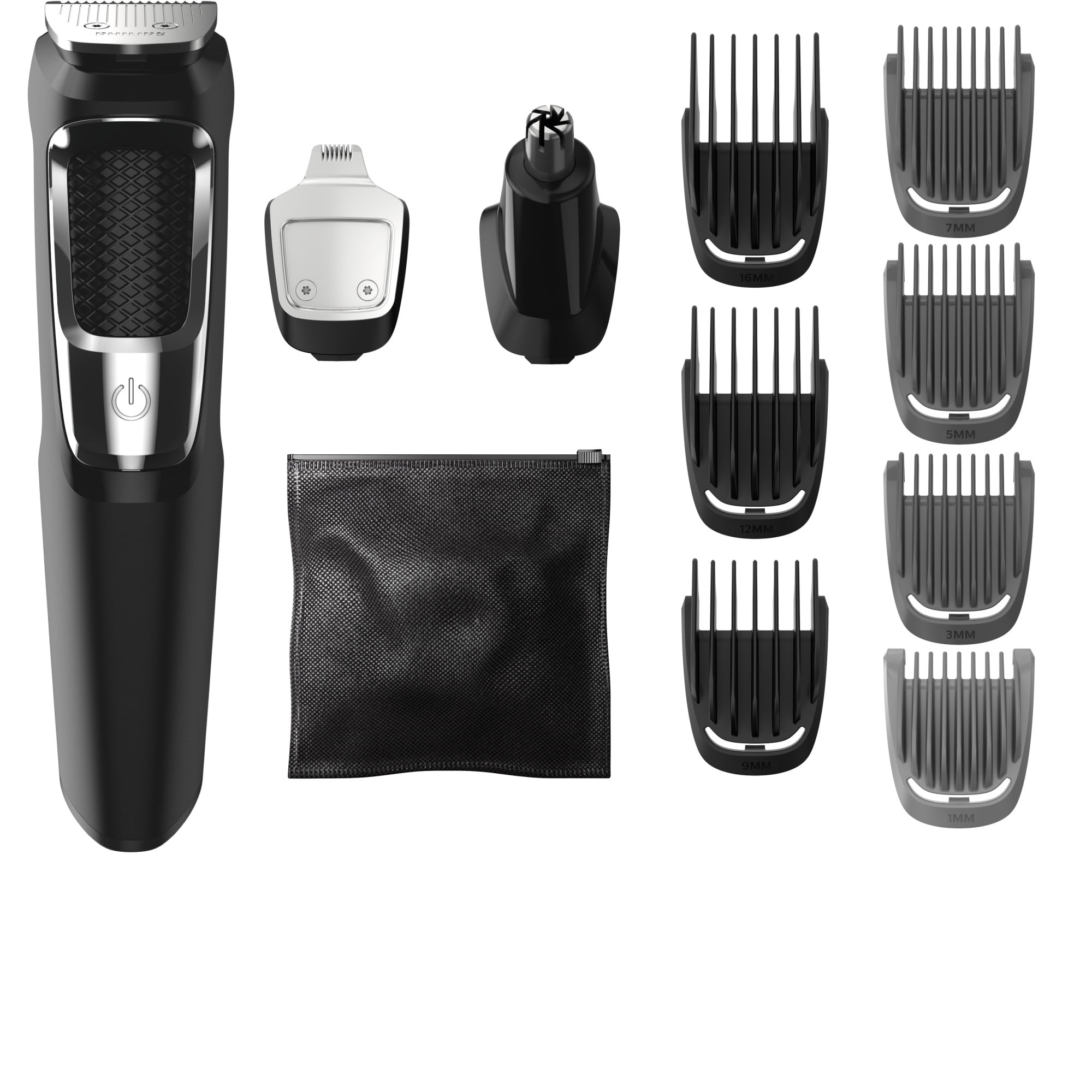 Philips Norelco Multi Groomer - 13 Piece Mens Grooming Kit For Beard, Face,  Nose, and Ear Hair Trimmer and Hair Clipper - No Blade Oil Needed,  MG3750/60 