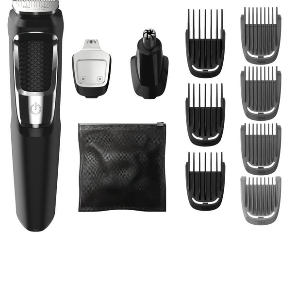 Philips Norelco Groomer - 13 Piece Grooming Kit For Beard, Face, Nose, and Ear Hair Trimmer and Hair Clipper No Oil Needed, MG3750/60 - Walmart.com