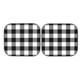 thumbnail image 7 of Daiia White And Black Plaid 2PCS Car Windshield Sun Shade, Foldable Sun Shield for Car Front Window, Auto Sun Blocker Visor Protector Universal for Truck SUV Pickup-Medium, 7 of 7