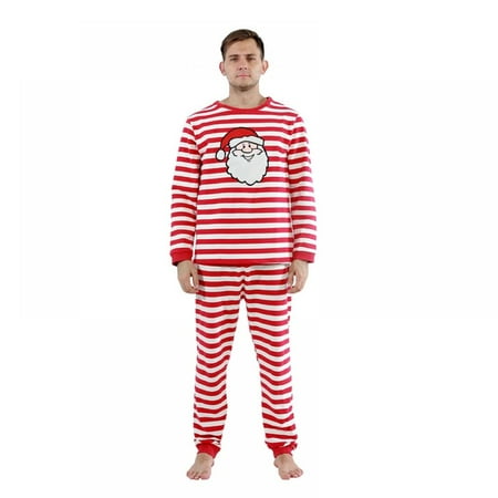 

Children Clothing Christmas Family Parent-child Suit Stripes Printing Home Service