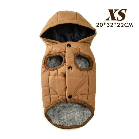 Winter Dog Jacket with Hood - Warm Coral Fleece Coat for Small Medium Dogs, Cold Weather Protection for Beagles & Dachshunds