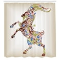 thumbnail image 3 of Ambesonne Goat Shower Curtain, Reared up Grandioso Goat, 69"Wx84"L, Multicolor, 3 of 3