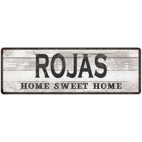 ROJAS Home Sweet Home Country Look Gift 6x18 Metal Sig 206180045229