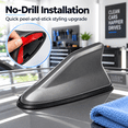 thumbnail image 5 of Must-Have Car Shark Fin Antenna - No-Drill Radio Signal Enhancing Decorative Fin, Durable ABS Plastic Weather-Resistant Exterior Car Part for Vehicle Styling & Modification, F, 5 of 7