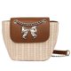 thumbnail image 3 of Bolso Mujer Moda Hombro Lazo Paja Tejido para Viajes Al Aire Libre Rosa, 3 of 7