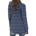 thumbnail image 7 of Fznquz Women's Cardigans Long Sleeve Trendy Long Sweater Blue Open Front 2025 Striped Jacket, 7 of 7