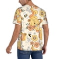 thumbnail image 2 of Hirioo Groovy Floral for Men's Baseball T-shirt Shirts Short Sleeve Casual Summer Button Stretch T Shirts,Size S-4XL-XX-Large, 2 of 7