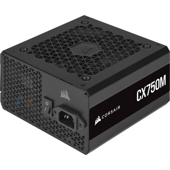 Corsair CX-M Series CX750M - 750 Watt 80 PLUS Bronze Semi Modular ATX PSU - Internal, ATX - 120 V AC, 230 V AC Input - 5 V DC, 3.3 V DC, 12 V DC, -12 V DC Output - 750 W - 1  12V Rails - 1 Fan(s) -...