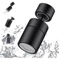 thumbnail image 1 of Faucet Aerator, 360 Degree Swivel, 2 Modes Adjustable Kitchen Faucet Filter Bubbler For Kitchen Bathroom, 22mm Internal Thread, Black, 1pcs, 1 of 2
