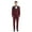 Burgundy, variant on Beauty Emily New Men's Suit Korean Style Slim Fit 3-piece Suit Wedding Business Groom Groomsman 3-piece Suit Men's Dinner Jacket Vest Trouser Suit