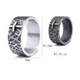 thumbnail image 2 of PAMTIER Men's Stainless Steel Vintage Simple Hammered Cross Ring Ancient Silver Size 11, 2 of 5