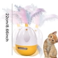 thumbnail image 1 of Vaso de ejercicio para gatos con diseño desmontable y sonido, rotación de 360 degree, ideal para ejercitar a gatos de interior. Naranja, 1 of 10