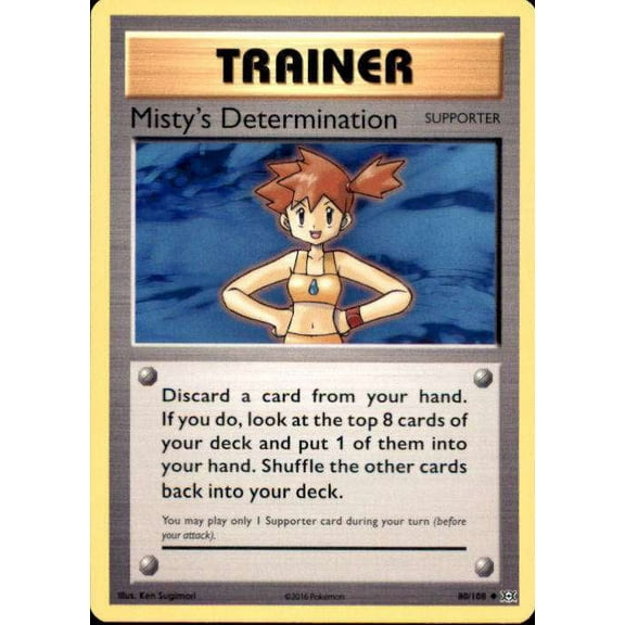 Pokemon Evolutions Uncommon Misty's Determination #80