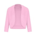thumbnail image 4 of Women's Classic 3/4 Sleeve Bolero Shrug Open Front Cropped Cardigan Plus Size Lightweight Short Blazers for Dresses, 4 of 7