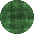 thumbnail image 1 of Ahgly Company Indoor Round Abstract Emerald Green Modern Area Rugs, 6' Round, 1 of 4
