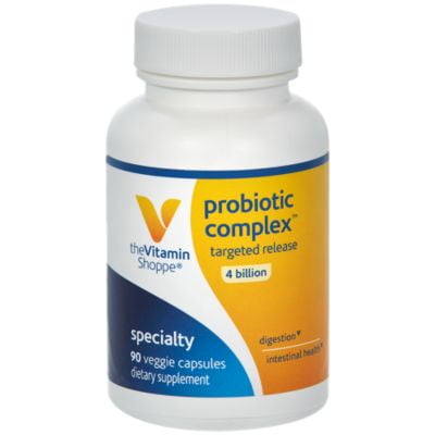 Target Supplement Probiotic Complex 4 Billion CFUs– Targeted Release Veggie Caps – Supports Intestinal Health Digestion with a Balance of Probiotic Strains (90 Vegetable Capsules) by The Vitamin Shoppe ()