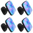 thumbnail image 2 of 4 Pcs Square Cabinet Handle Cupboard Knob Drawer Pulls Handle Fish Scale Dreamy Drawer Knobs with Screws Furniture Decoration, 2 of 7