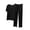 Black, variant on Cavosen Mens Pajama Sets 2 Piece Trendy V Neck Short Sleeve Sleepwear with Loose Pants Solid Breathable Loungewear Summer Soft Matching Set
