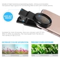 thumbnail image 3 of Phone Camera Lens - 37mm CPL Filter Lens Circular Polarizer - Universal Clip-On Cell Phone Camera Lens Compatible with iPhone, , Android Smartphones, 3 of 5