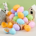 thumbnail image 4 of Huevos de Pascua JOYIN, 100 unidades, grandes, de plástico, pastel, 8 cm, coloridos, 4 of 7