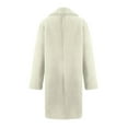 thumbnail image 5 of Xyxonk Sherpa Fleece Jacket Women Long - Lapel Collar Open Front Jacket Winter Plus Size Long Sleeves Outwear,White M, 5 of 8