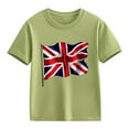 thumbnail image 4 of AUNVITO Kids British Flag Print Casual Loose Fit T-Shirt Short Sleeve Crew Neck Graphic Tee, 4 of 4