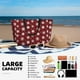 thumbnail image 5 of Fotbe Snowflake red plaid Bolsa de Viaje para Playa - Resistente al Agua, Bolsa Tote de Gran Capacidad y Ligera con 7 Bolsillos para Mujeres y Hombres, 5 of 7