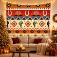 thumbnail image 3 of Southwestern Tribal in Layered Bands, Nostalgic Rustic for Boho Decor Lovers, Horizontal Wall Art, Housewarming Gift, Tapestry Wall Hanging for Living Room and Den, 3 of 7