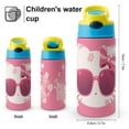 thumbnail image 2 of Hello Kitty Bottles with Pop-Open, 350 Ml Water Cup for Boys Girls Kids, Reusable Leakproof Tumbler, 304 Stainless Steel, Keeps Drinks Cold, 2 of 8