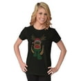 thumbnail image 3 of Ugly Christmas Santa Sock Monkey Womens Slim Fit Graphic Tee Brisco Brands S, 3 of 5
