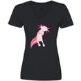 thumbnail image 3 of Inktastic Axolotl Says Hello cute salamander Women's V-Neck T-Shirt, 3 of 5