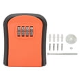thumbnail image 2 of Key Lock Box, Aluminum Alloy Wall Mounted Security Key Organizer Waterproof 4 Digit Password Key Cabinet For Outdoor Indoor,Portable Combination Lockbox, 3.78 X 3.15 X 1.61inch, 2 of 8