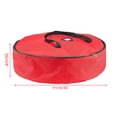 thumbnail image 2 of Sac de Rangement pour Couronne de Noël Double Fermeture Éclair Pochette Cadeau Récipient Résistant aux Déchirures, 2 of 7