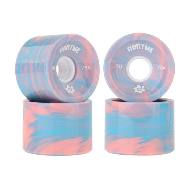 4 Pcs Roues de Planche à Roulettes Durables de Remplacement Rouleau Cruiser Pièces de Réparation Longboard Multi