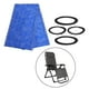 thumbnail image 5 of Tela de repuesto para sillón reclinable, malla de repuesto duradera para camping, color azul Flor Azul + Cuerda, 5 of 7