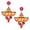 hot pink, variant on Cinco De Mayo Earrings for Women Handmade Beaded Sombrero Fiesta Drop Dangle Earrings, Style R3141