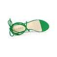 thumbnail image 4 of BLISSFUL STEP Sandales à Talon Bloc à Lacets pour Femme à Bride Transparente Vert (Taille 10), 4 of 8