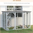 thumbnail image 7 of JERFIT Large Outdoor Catio Enclosure for Multiple Cats, Weatherproof Wooden Cat Cage Playpen with Asphalt Roof, Sturdy Wire Mesh, Grey, 7 of 7