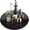 Black, variant on 12" Marble Lazy Susan Turntable - 100% Natural Stone Round Serving Tray with Silent Spinning,Revolving Cake Stand & Cheese Board for Kitchen Countertop, Cupcake Table Display, Food, Seasoning (Green)
