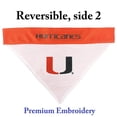 thumbnail image 2 of Pets First Collegiate Miami Hurricanes Reversible Bandana - Home & Away Mesh & Premium Embroidery for DOGS & CATS, 2 of 3