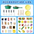 thumbnail image 6 of JoyStone 78PCS Large Kids Play Kitchen Set for Toddlers, 35.43 in Pretend Cooking Toy Kitchen with Interactive Menu, Water Play Coffee Maker, Lights Sounds Music for Kids 3+, Blue, 6 of 13