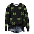 thumbnail image 2 of Otvok 2025 Womens Shirts Loose Round Neck Sweatshirt with St. Patrick'S Print On Top, 2 of 6