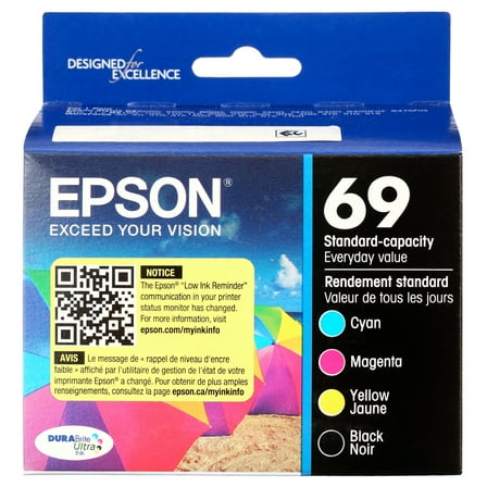 EPSON T069 DURABrite Ultra Genuine Ink Standard Capacity Black & Color Combo Pack