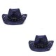 thumbnail image 3 of Sombrero de paja de vaquero Minnieouse para Mujer protección solar ala ancha, 3 of 6