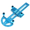 thumbnail image 1 of Regla de Amortiguador de Metal Sincronizador de Choque Herramienta de Coche RC Alcance 12Cm para 1/8 1/10 1/12 1/16 1/18 1/24 RC Coche, Azul, 1 of 7