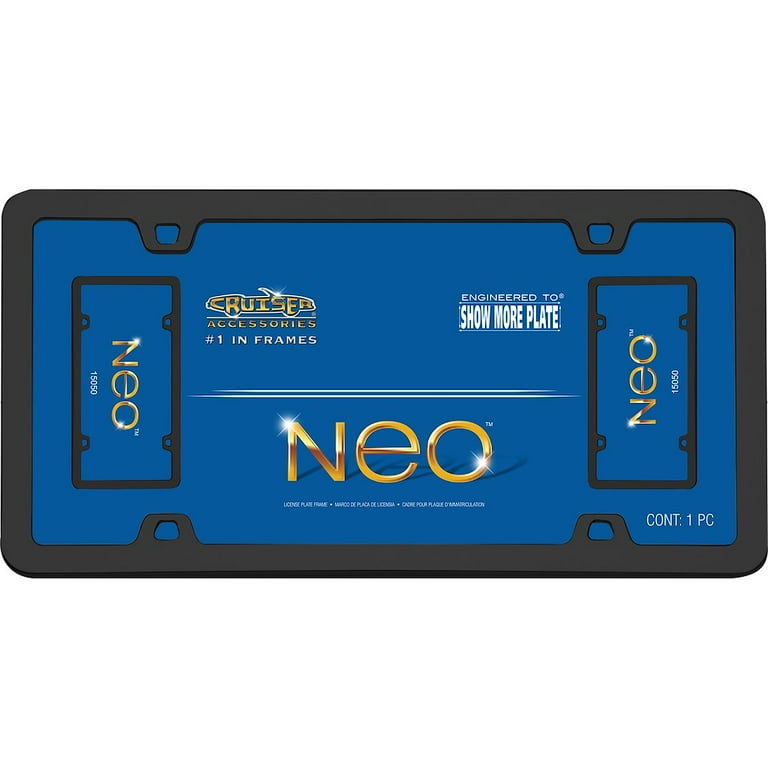 Cruiser Accessories 15050 License Plate Frame - Neo, Black