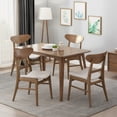 thumbnail image 2 of Christopher Knight Home Idalia Mid-century Modern Dining Chairs (Set of 4) by  Light Beige + Walnut Walnut Finish, 2 of 5