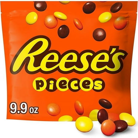 REESE'S PIECES Peanut Butter in a Crunchy Shell, Candy Bag, 9.9 oz